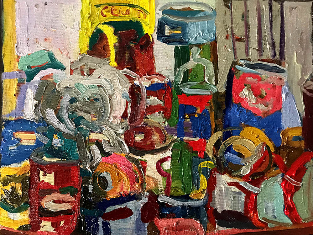 <b>Depression Is Like Hunger (2020)</b><br />16x20"<br />Oil on canvas