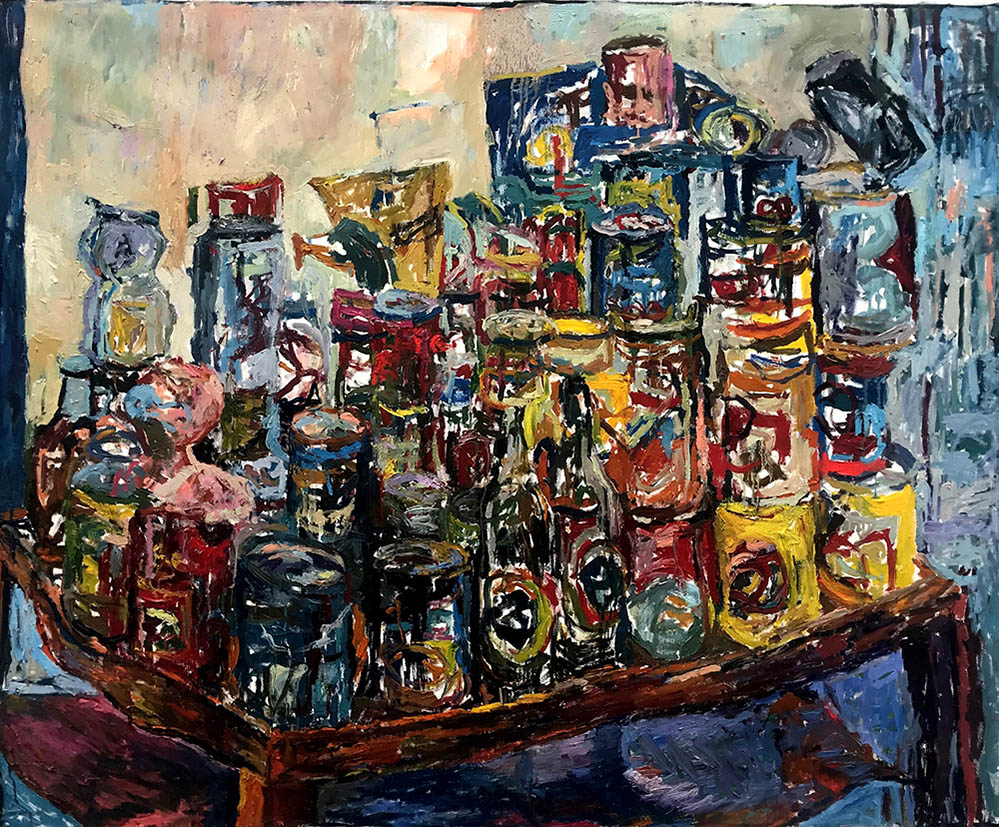 <b>Do You Think We Can Get More? (2020)</b><br />48x60"<br />Oil on canvas