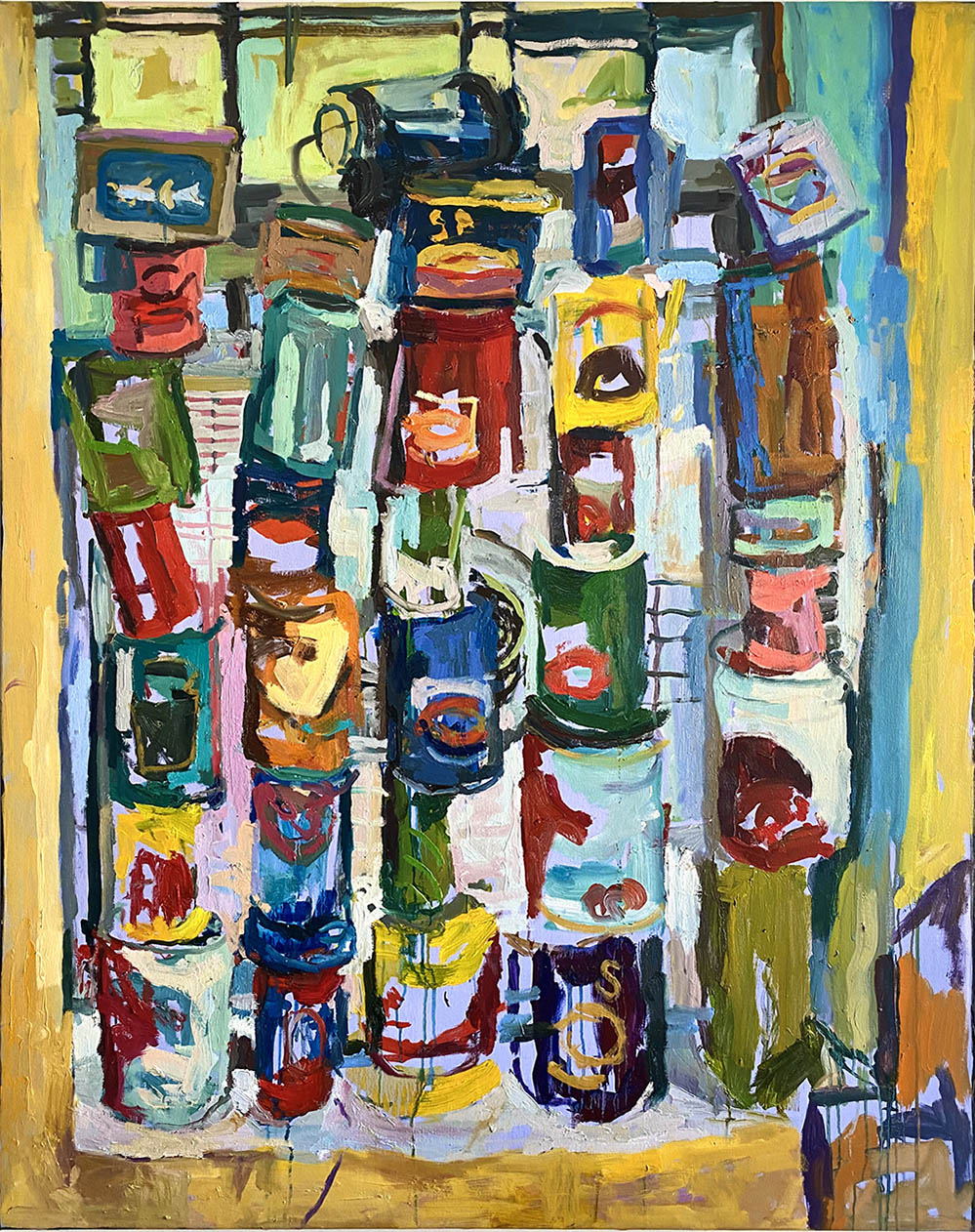 <b>Where Is The Can Opener (2020)</b><br />60x48"<br />Oil on canvas