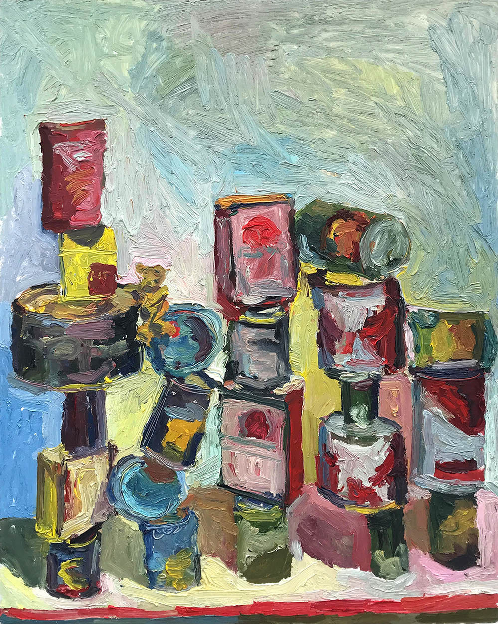 <b>It Can Be Best Contained (2020)</b><br />20x16"<br />Oil on wood panel