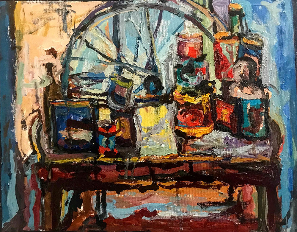 <b>Perpetual Flux (2020)</b><br />16x20"<br />Oil on canvas