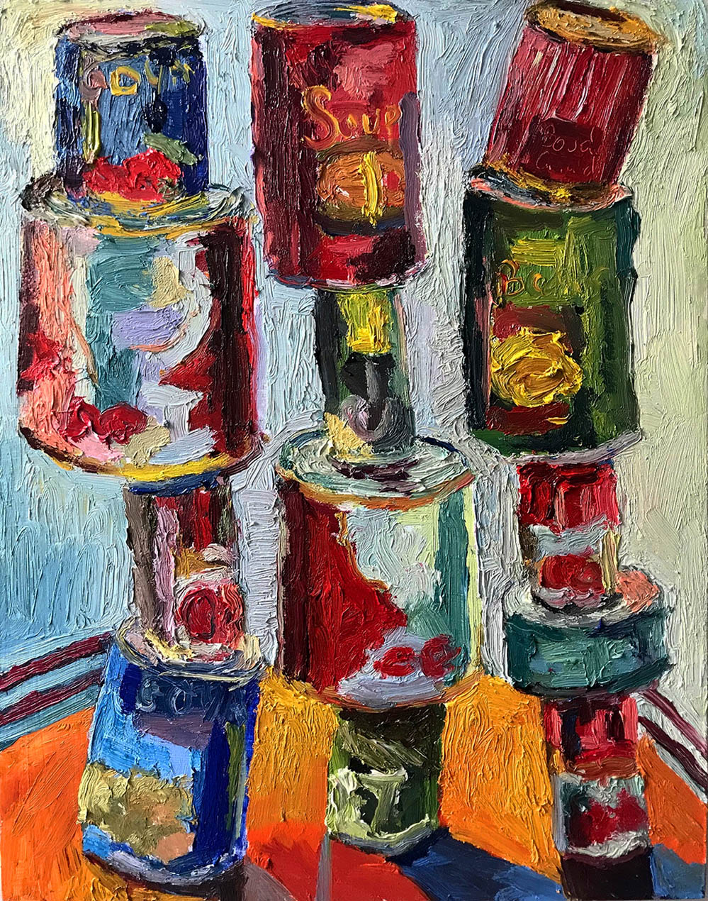 <b>Time Towers (2020)</b><br />14x11"<br />Oil on wood panel