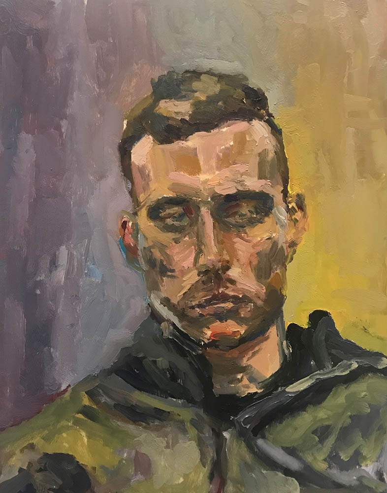 <b>R. (2019)</b><br />14x11"<br />Oil on wood panel