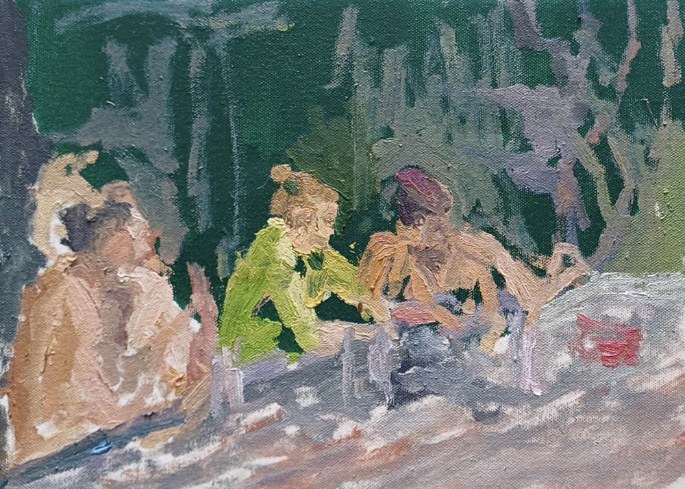 <b>Apéritif (2024)</b><br />8x10"<br />Oil on canvas