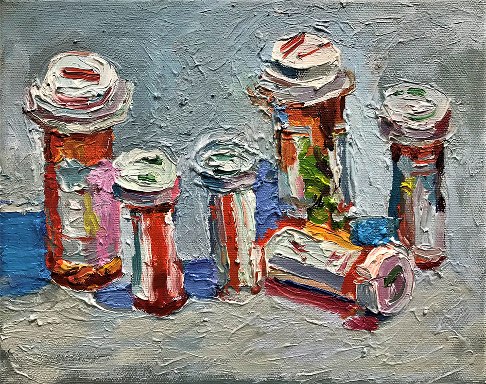 <b>C’est La Fucking Vie (2021)</b><br />8x10"<br />Oil on canvas