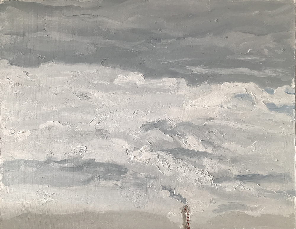 <b>Basel Tower I (2023)</b><br />9x12"<br />Oil on panel