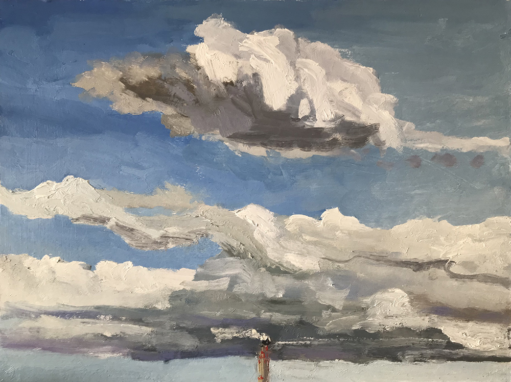 <b>Basel Tower II (2023)</b><br />9x12"<br />Oil on panel