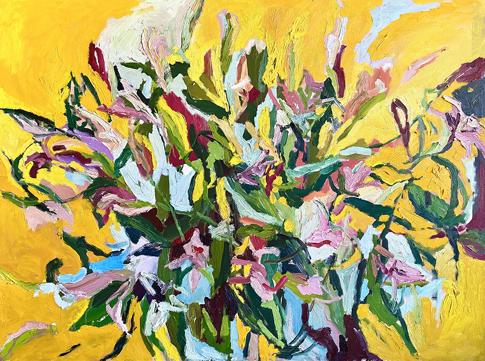 <b>Flower Power (2021)</b><br />30x40"<br />Oil on canvas
