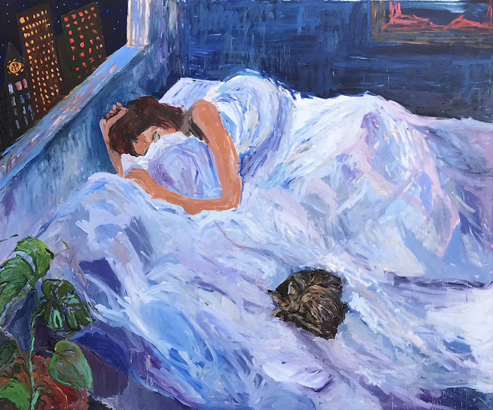 <b>American Dream (2023)</b><br />47x54"<br />Oil on canvas