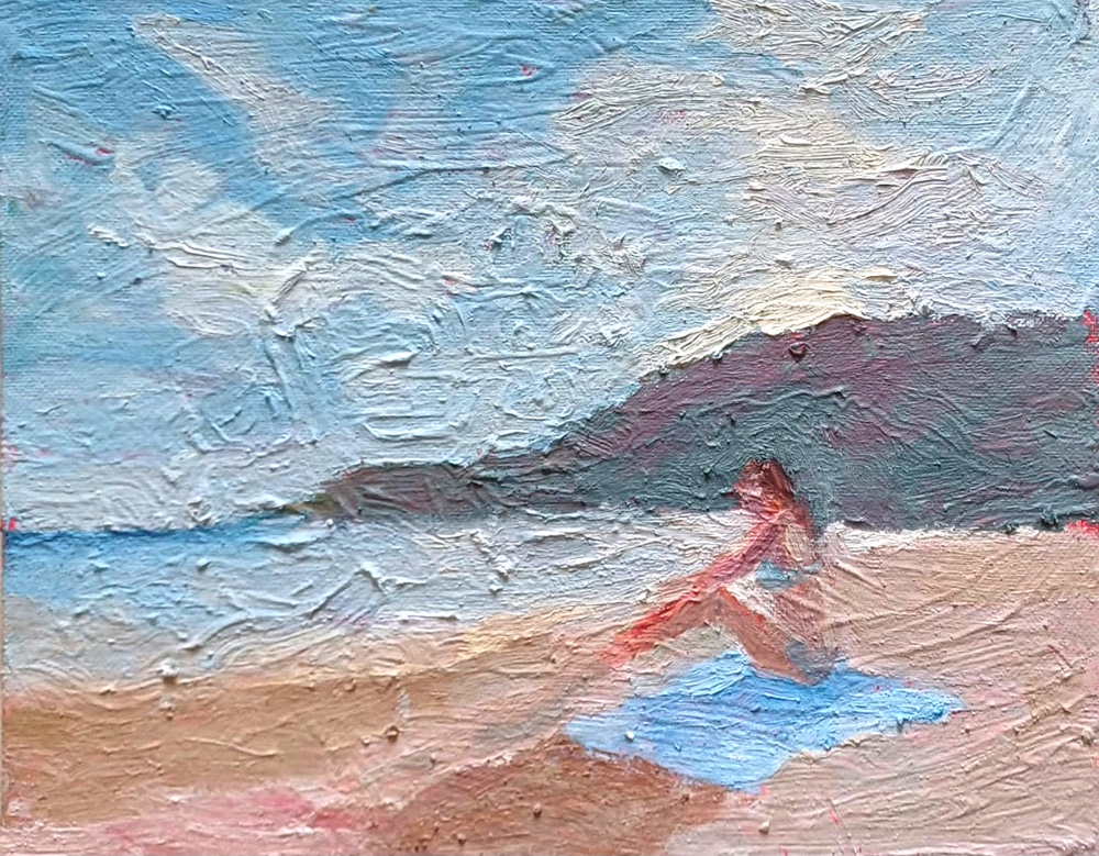 <b>Saline (2024)</b><br />9x12"<br />Oil on canvas